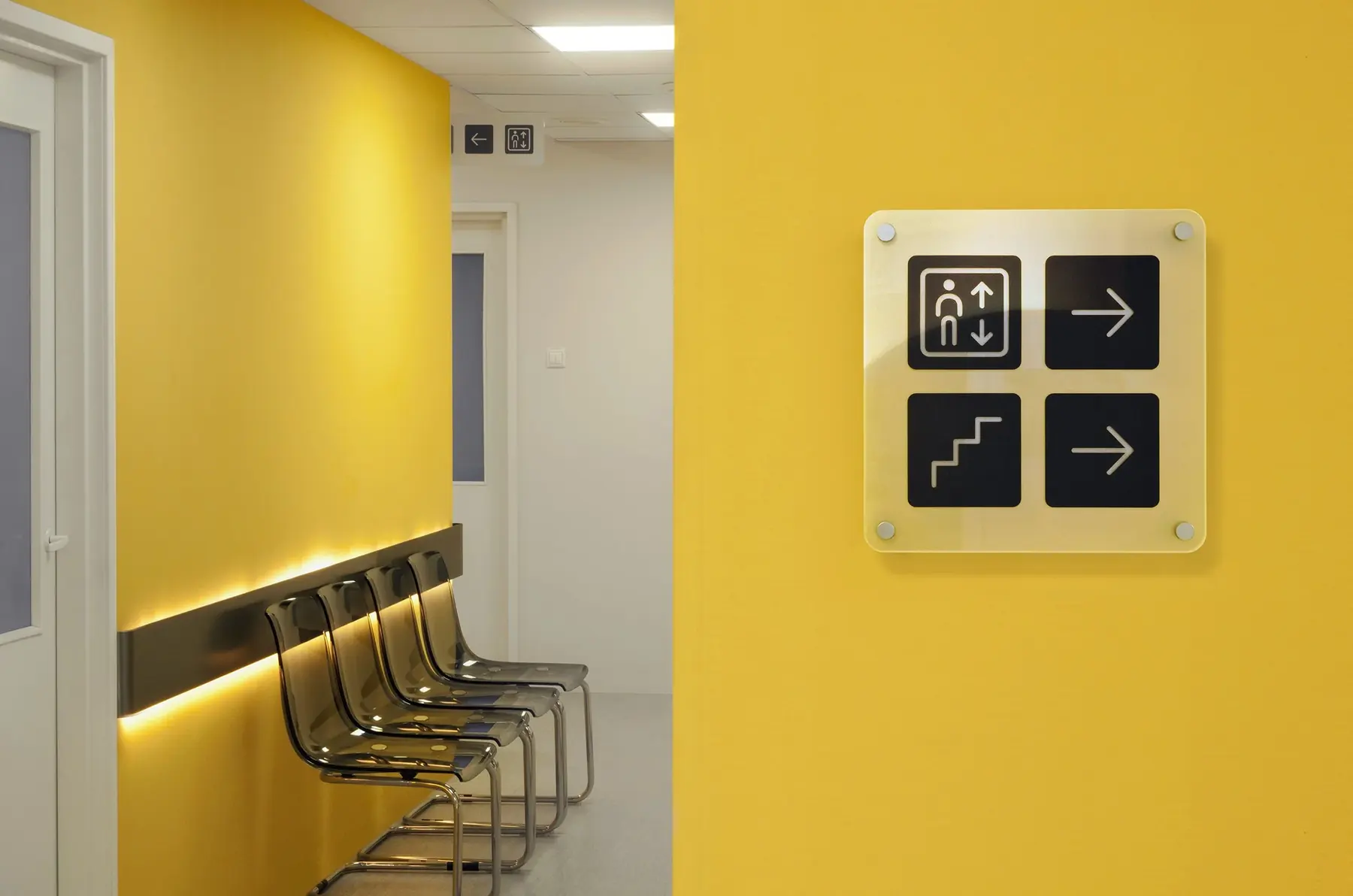 Healthcare facility wayfinding sign