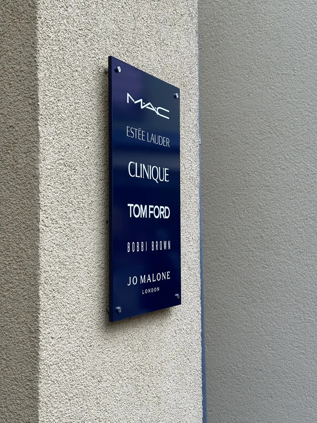 Luxury retail directory sign