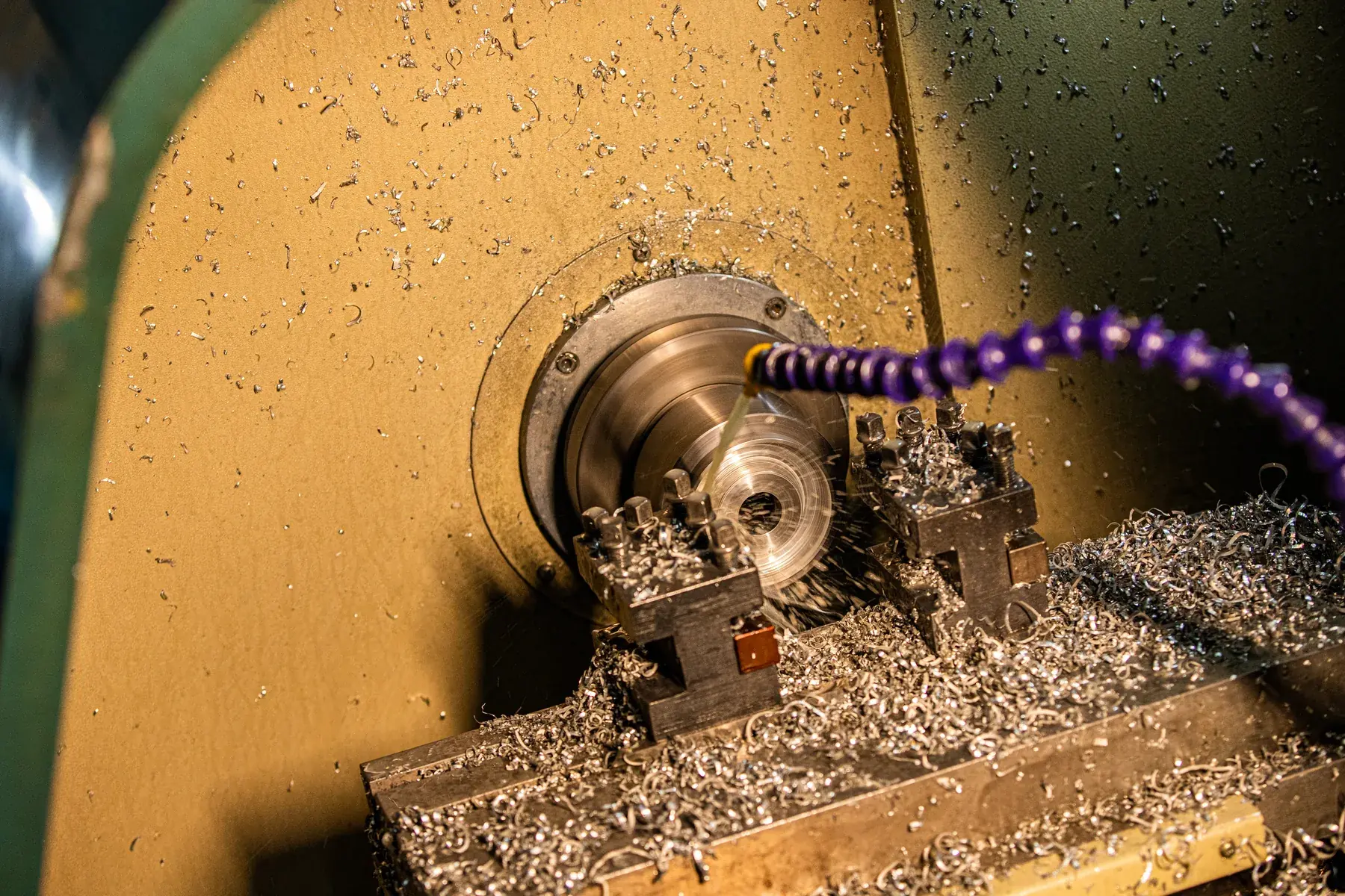 Precision-machined sign standoff billets before finishing