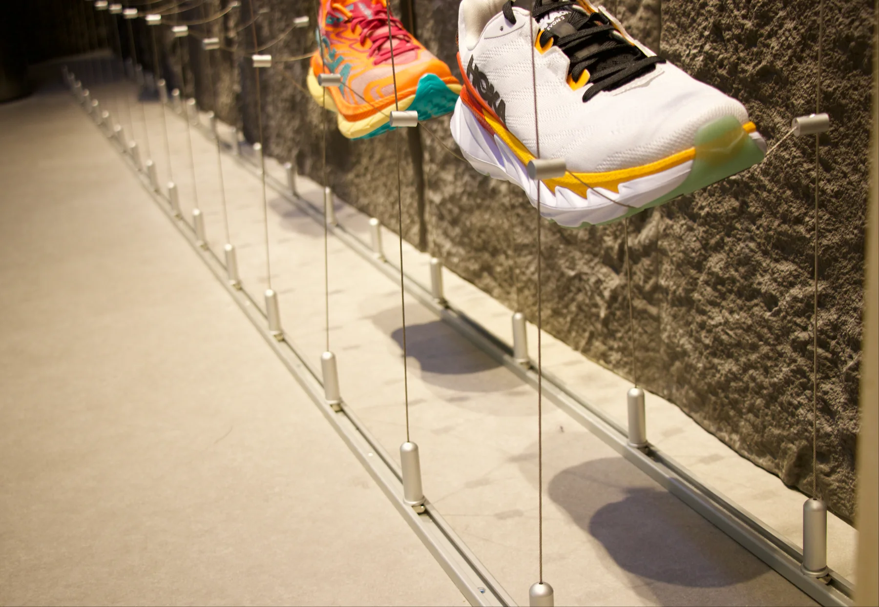 Cable shelf system installed in a sports shop in Suzhou China