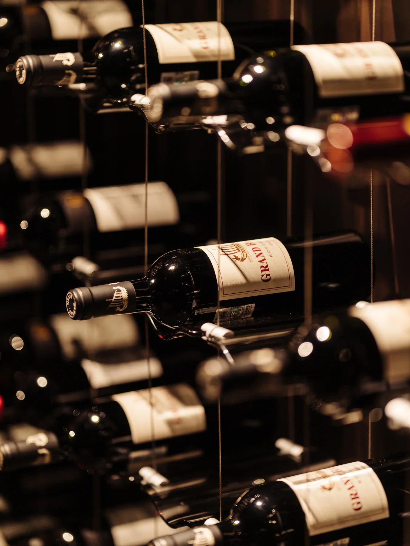 Cable wine display system installed in Beijing China