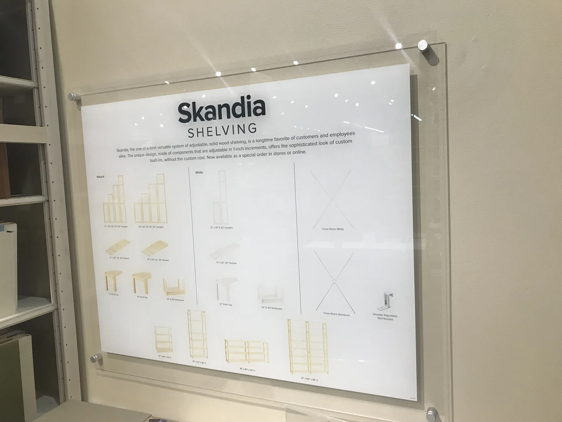 CA aluminium sign standoffs mounted on a fabricated sign panel
