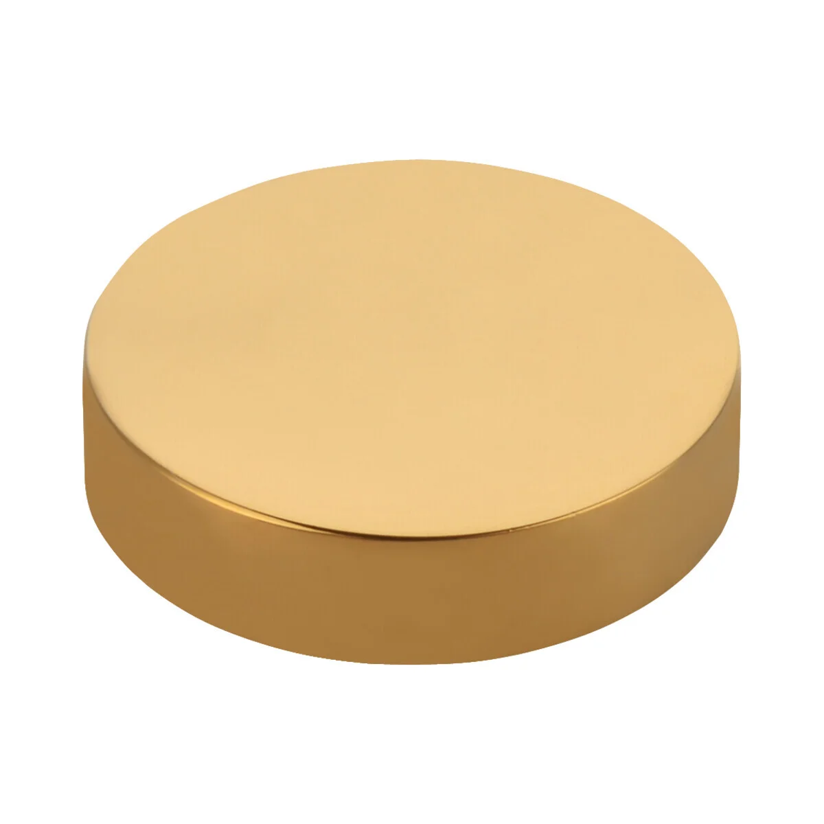 AN-25 Brass mirror cap in Polished Gold — 25mm diameter