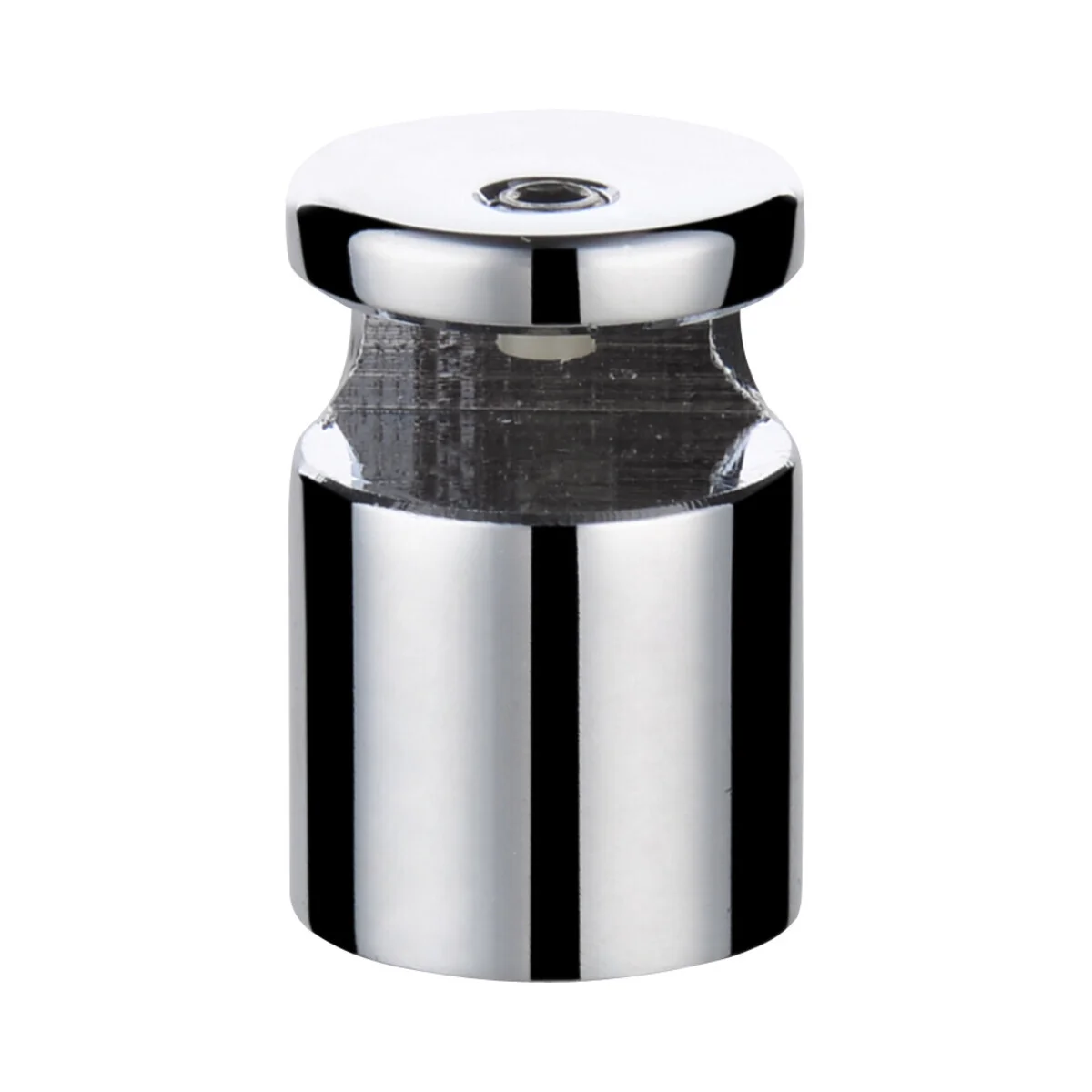 C-2537 Stainless side clamp standoff in Polished Chrome — 25mm head, 37mm barrel