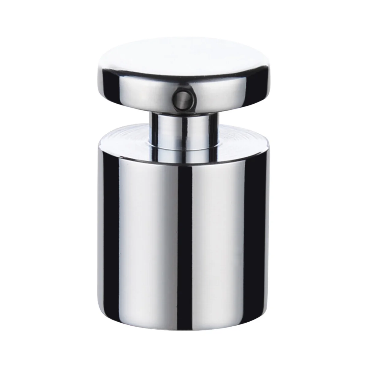 CR-2525 Brass flat top standoff with locator in Polished Chrome — 25mm diameter, 25mm barrel