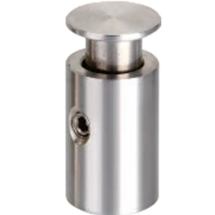 SS-1820 Lateral Lock standoff in natural brushed stainless steel — 18mm diameter with side grub screw lateral clamping mechanism