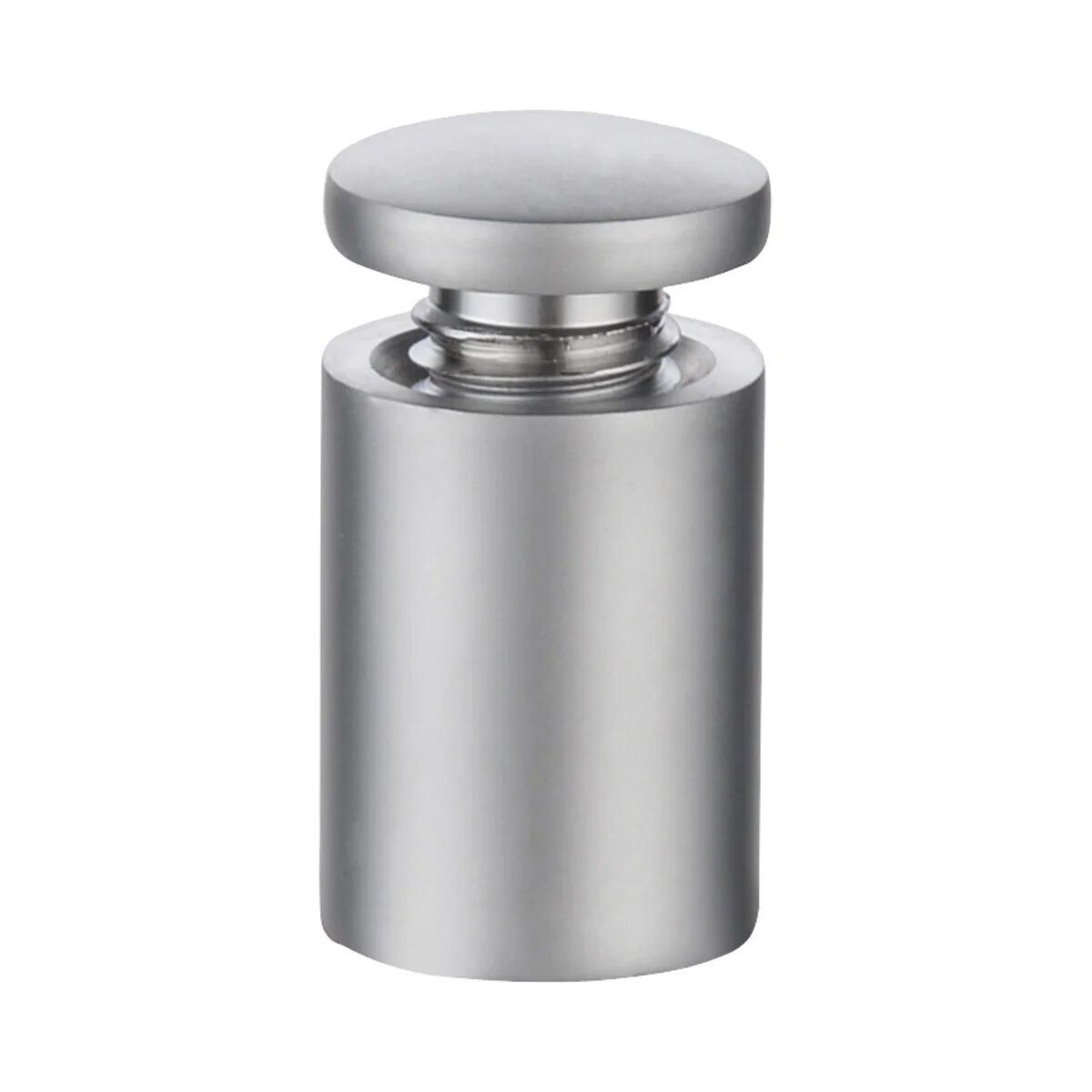 SA-1625 Aluminum dome top standoff in Satin Silver — 16mm diameter